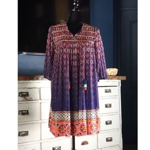 Anthropologie Corinna Beaded Tunic Dress New XS